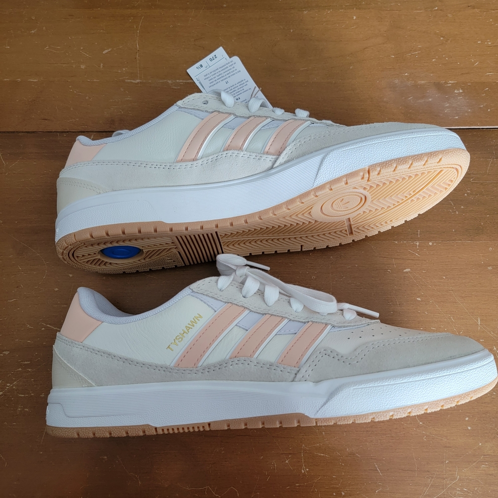 Adidas Tyshawn II Wonder White & Powder Coral Mens 9 / Womens 10 NWT